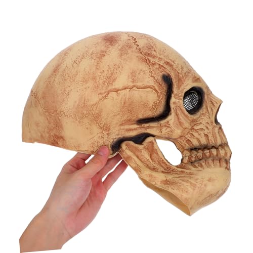 NIYANGLE Realistische Gothic Skull Maske mit Beweglichem Unterkiefer Weiche Skelett Maske für Erwachsene Komfortabel Robust für Halloween Cosplay Horrorpartys und Dekoration von NIYANGLE