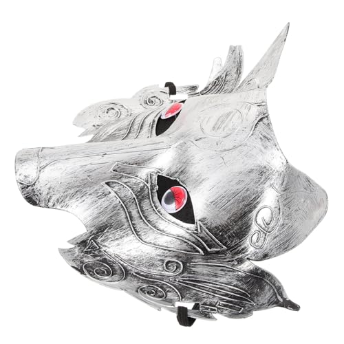 NIYANGLE Realistische Wolf Maske Halloween Tiermaske Kunststoff Lustige Verkleidung für Karneval Kostümparty Leicht Langlebig Kreatives Design für Erwachsene von NIYANGLE