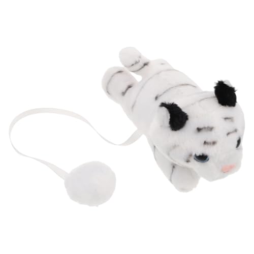 NIYANGLE Realistisches Kleines Plüschtier Tiger mit Magnetischer Schulterbefestigung Weiches Kuscheltier als Kostümzubehör für Tierpartys Cosplay events und Vielseitige Nutzung von NIYANGLE