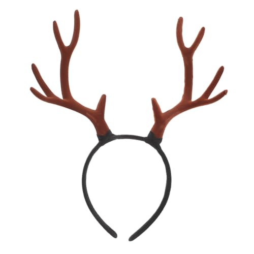 NIYANGLE Reindeer Antlers Stirnband für Weihnachten Flockenmaterial Realistische Geweih Haarreif für Cosplay Partys und Halloween Bequem und Vielseitig für von NIYANGLE