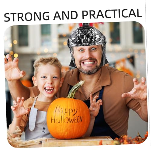 NIYANGLE Römerhelm Herren Helm aus Stabilem Kunststoff Mittelalter Cosplay Kostüm Zubehör für Karneval Halloween Fasching Party von NIYANGLE