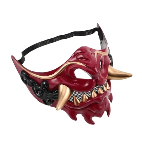 NIYANGLE Samurai-maske Für Cosplay: Dämonenmaske, Halbmasken, Cosplay-gesichtsbedeckung Für Männer Und Frauen, Halloween-maskenball-kostüme NIYANGLE Samurai-maske Für Cosplay: Dämonenmaske, Halbmasken, Cosplay-gesichtsbedeckung Für Männer Und Frauen, Halloween-maskenball-kostüme von NIYANGLE