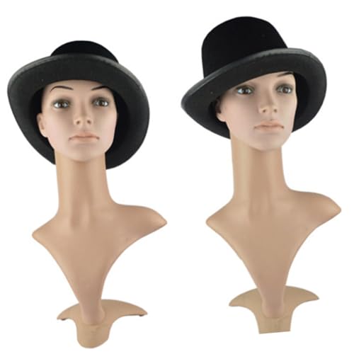 NIYANGLE Schwarzer Filzhut für Herren Magierhut für Kostümpartys für Maskeraden Kreative Verkleidungen Perfektes Accessoire für Erwachsene von NIYANGLE