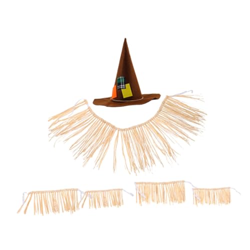NIYANGLE Simulierter Raffia Rock Teiliges Hawaii Party Kostüm für Erwachsene mit Fransen Vintage Luau Outfit für Bühne Geburtstag Hochzeit und Tropische Festlichkeiten von NIYANGLE