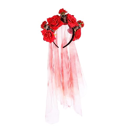 NIYANGLE Simuliertes Rosenkopfschmuck Halloween-party-stirnband -haarband Stirnbänder Cosplay Vampir-stirnband Für Halloween-kopfzubehör Kopfschmuck Spa Plüsch Stoff Rot NIYANGLE Simuliertes Rosenkopfschmuck Halloween-party-stirnband -haarband Stirnbänder Cosplay Vampir-stirnband Für Halloween-kopfzubehör Kopfschmuck Spa Plüsch Stoff Rot von NIYANGLE