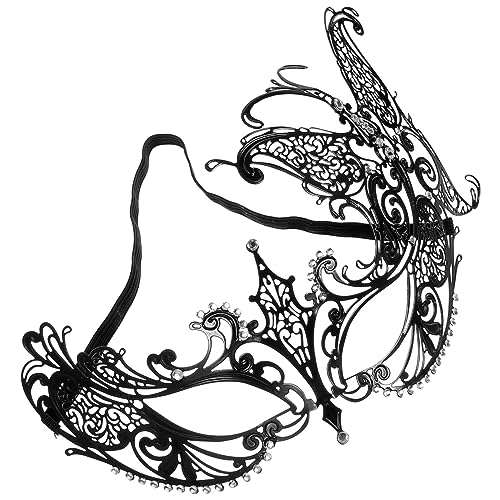 NIYANGLE Strassmetallmaske Für Frauen Masken Frauenmaske Für Party Spitzenmaske Maskerade Halloween -cosplay -maske Hellblaue Maskerademaske Maskerade-maske Für Mädchen Strasssteine Schwarz NIYANGLE Strassmetallmaske Für Frauen Masken Frauenmaske Für Party Spitzenmaske Maskerade Halloween -cosplay -maske Hellblaue Maskerademaske Maskerade-maske Für Mädchen Strasssteine Schwarz von NIYANGLE