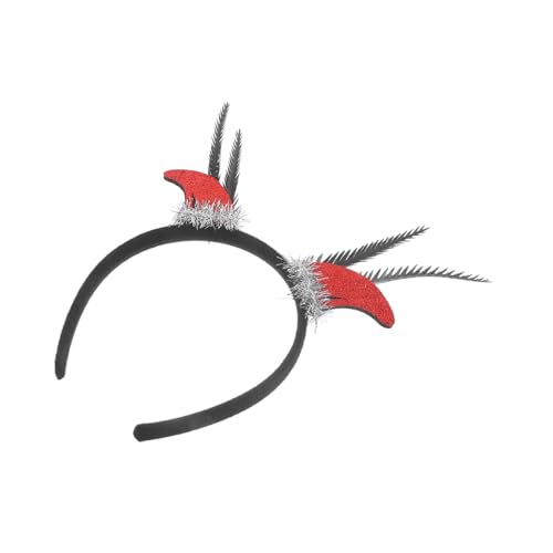 NIYANGLE Teufelshaarband Funkeln Halloween-kopfschmuck Kopfbedeckungen Mit Haarreifen Skelett Stirnband Mit Bösen Hörnern Voll Halloween-tier-stirnband Halloween -party Zubehör Rot Gefühlt NIYANGLE Teufelshaarband Funkeln Halloween-kopfschmuck Kopfbedeckungen Mit Haarreifen Skelett Stirnband Mit Bösen Hörnern Voll Halloween-tier-stirnband Halloween -party Zubehör Rot Gefühlt von NIYANGLE