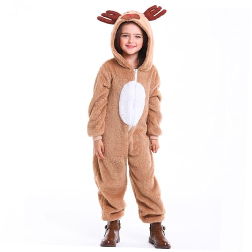 NIYANGLE Tierkostüm Halloween Kind Outfits Kostüme Elch Reh Kostüm Für Rollenspiele Cosplay-kleidung Korallenfleece-kleidung NIYANGLE Tierkostüm Halloween Kind Outfits Kostüme Elch Reh Kostüm Für Rollenspiele Cosplay-kleidung Korallenfleece-kleidung von NIYANGLE