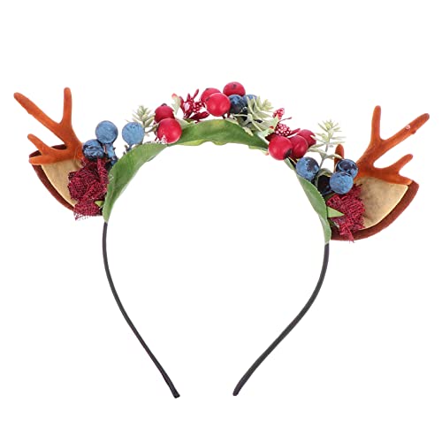 NIYANGLE Weihnachtlicher Haarschmuck Rentiergeweih Haarreif Haaraccessoire für Mädchen Party Cosplay Festtagsdeko von NIYANGLE