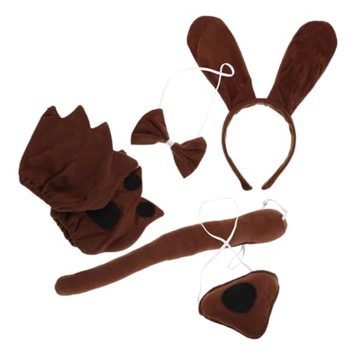 NIYANGLE Welpen Kostüm Zubehör für Hund Ohren Haarband Fliege Pfoten Handschuhe und Nase Weiches Atmungsaktives Material für Rollenspiele Karneval und Cosplay Veranstaltungen NIYANGLE Welpen Kostüm Zubehör für Hund Ohren Haarband Fliege Pfoten Handschuhe und Nase Weiches Atmungsaktives Material für Rollenspiele Karneval und Cosplay Veranstaltungen von NIYANGLE