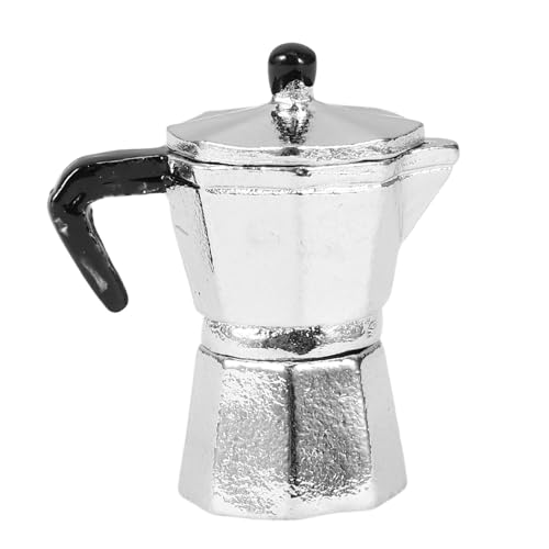 NIYANGLE Winzige Kaffeekanne Miniatur Puppenhauskanne Mini Realistische Kaffeekannen Modell Vorgeben Küchenbedarf von NIYANGLE
