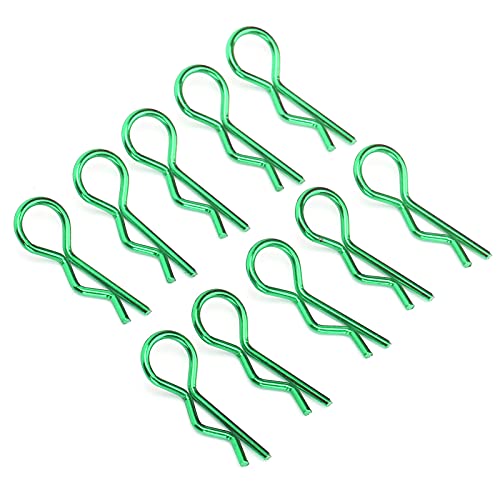 NIZUUONE 10 Stücke RC Auto Metall Karosserie Clips Pins R Form füR 1 5 1 6 1 8 1 10 RC Auto (Green) von NIZUUONE