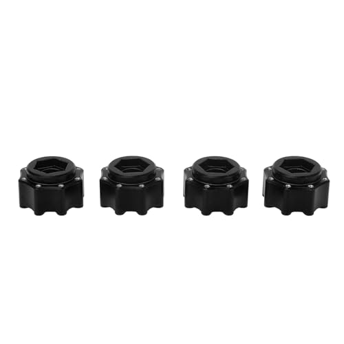 NIZUUONE 17-mm-Sechskantadapter, Leichte Aluminiumlegierung, Bearbeitet, 3,8-Zoll-Reifen-Sechskant-Kombinator, RC-Zubehör (Black) von NIZUUONE