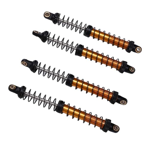 NIZUUONE 4pcs 1/10 RC -Dämpfer ， 1/10 Skala -Stoßdämpfer 1/10 Modellauto -Stoßdämpfer Legierung 2 Federstruktur Metall Stoßdämpfer für Crawler -Off -Straßenfahrzeuge mit 120 Mm Größe (Gold) von NIZUUONE