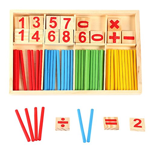 NIZUUONE Bunte Holzzählstäbchen Mathematikpädagogische Spielzeug für Babygeschenk, Intelligenzentwicklungsspielzeug NIZUUONE Bunte Holzzählstäbchen Mathematikpädagogische Spielzeug für Babygeschenk, Intelligenzentwicklungsspielzeug von NIZUUONE