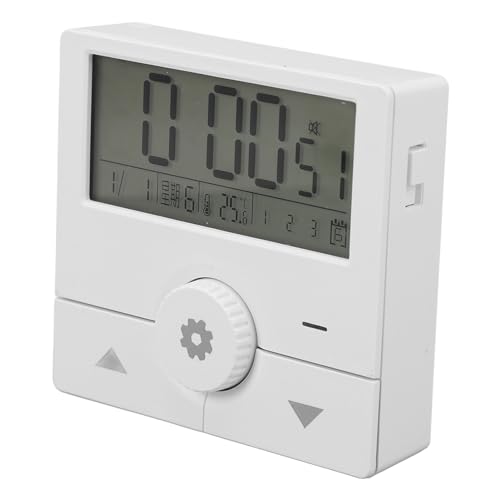 NIZUUONE Digitale Ankündigung Clocco mit Trendiger Display und 3 Alarmeinstellungen, Elegante LED -Uhr für EIN Büro Im Wohnzimmer Schlafzimmer (White) von NIZUUONE