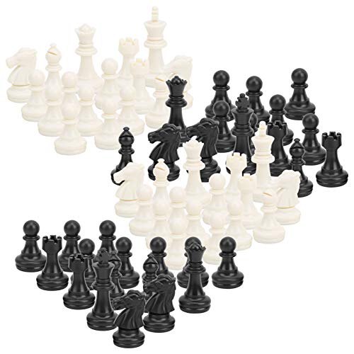 NIZUUONE Kunststoff-Schachfiguren, Magnetisch, Internationales Wort, Schachspiel, Spiele, Unterhaltungszubehör, 2 Set, Tragbares Lernset für Drinnen und Draußen von NIZUUONE