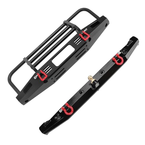 NIZUUONE Metallic Stoßfänger mit LED-Arbeitslichtern und Anhängerhaken für Axiale SCX10 SCX10II 90046, Robust und Langlebig, Ideal für Do-it-Yourself RC-Lüfter, Verbessert das Aussehen Ihres RC-Autos NIZUUONE Metallic Stoßfänger mit LED-Arbeitslichtern und Anhängerhaken für Axiale SCX10 SCX10II 90046, Robust und Langlebig, Ideal für Do-it-Yourself RC-Lüfter, Verbessert das Aussehen Ihres RC-Autos von NIZUUONE