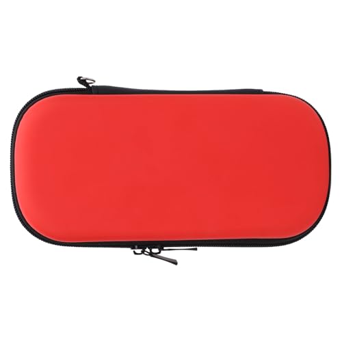 NIZUUONE PU Eva Game Console Transporthäuser mit Taschen und Armband für 3000-protektierende Sorgerecht mit Einem Zwei-Wege-Scharnier für den Täglichen Gebrauch (Rot) von NIZUUONE