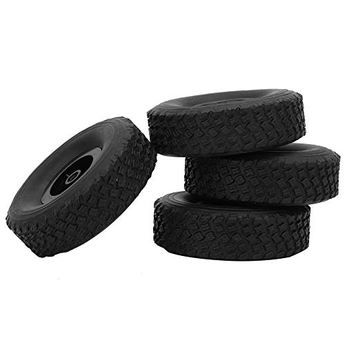NIZUUONE RC Antiwear Tierini Black Schwarz Full 4 Paket für WPL C-34 1/16 Militär Truck 4WD Umweltfreundlich Dauerhaftes Leichte Accessoire für Autoenthusiasten von NIZUUONE