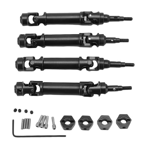 NIZUUONE RC -Autoantriebswelle, CVD -Achse Vordere CVD -Antriebswellen Set Metallersatz für die Fiesta St Rally 1/10 4x4 Bürstenloser RC -Auto mit Schrauben und Sechskantschlüssel Haltbares (Black) von NIZUUONE