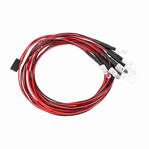 NIZUUONE RC -LED -Lichtset, 4pcs Weiße LEDs 5 Mm 4pcs Rote 5 Mm Geeignet für 1/10 RC Auto LKW Crawler NIZUUONE RC -LED -Lichtset, 4pcs Weiße LEDs 5 Mm 4pcs Rote 5 Mm Geeignet für 1/10 RC Auto LKW Crawler von NIZUUONE