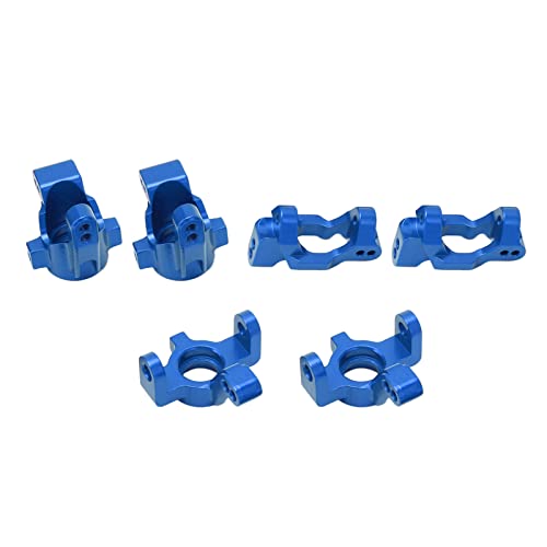 NIZUUONE RC -Lenkungsgruppen - Set Aluminiumlegierung RC Autolenkungskit für Latrax Teton 1/18 mit Präzisem Lager Leichter Design (Blue) von NIZUUONE