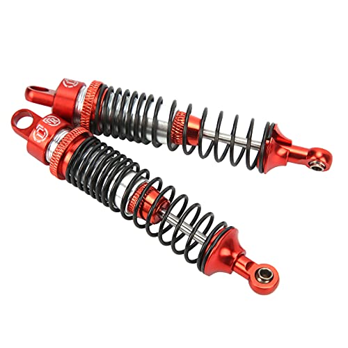 RC-Metall-StoßDämpfer-Set, Hochwertiger 100 Mm Langlebiger Dämpfer für HSP RGT Himoto Redcat 1 10 RC-Car-Enthusiasten (Rot) von NIZUUONE