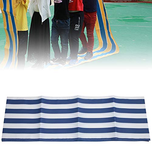 NIZUUONE Spielen von Run Mat -Teamwork -Spielen Mattengruppe Aktivität Mat 6m Oxford Stoff Wasserdicht Falten für Erwachsene Teambau Sensorische Übungen (Blau und Weiß 6m) von NIZUUONE