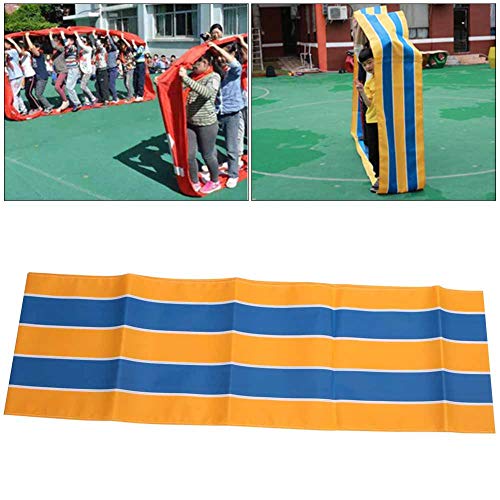 NIZUUONE Spielen von Run Mat -Teamwork -Spielen Mattengruppe Aktivität Mat 6m Oxford Stoff Wasserdicht Falten für Erwachsene Teambau Sensorische Übungen (Blau und gelb 6m) von NIZUUONE