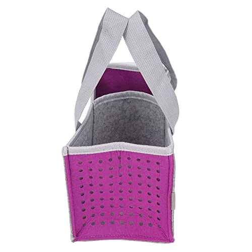 NIZUUONE Toniebox Carrying Box/Cover Toniebox Reisetasche Storage Beutel Langable Schutzfilzmaterial Faltbares Design mit Ausgehöhlter Seite für Musikspiel und 6 Elastische Gurte für (Purple) von NIZUUONE