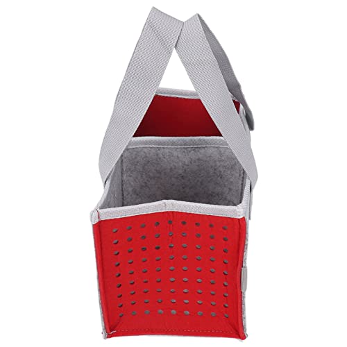 NIZUUONE Toniebox Carrying Box/Cover Toniebox Reisetasche Storage Beutel Langable Schutzfilzmaterial Faltbares Design mit Ausgehöhlter Seite für Musikspiel und 6 Elastische Gurte für (Rot) von NIZUUONE