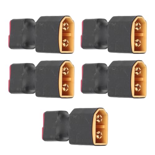 NIZUUONE Weibliche Weibliche T -Bühnenadapterin, Fester Batteriekonverter für ESC -Autos, kein Drahtanschluss für eine Komfortable Verwendung von RC Autos, 5 PCs XT60 A T Stecker für Verschiedene NIZUUONE Weibliche Weibliche T -Bühnenadapterin, Fester Batteriekonverter für ESC -Autos, kein Drahtanschluss für eine Komfortable Verwendung von RC Autos, 5 PCs XT60 A T Stecker für Verschiedene von NIZUUONE