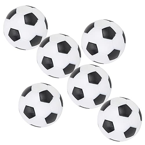 Tischfußball-Ersatz, Schwarz-weiße Tischfußballbälle 1,26 Zoll Fußball für den Heimschreibtisch (6PCS) von NIZUUONE