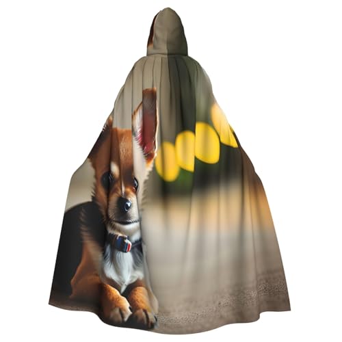 NImongt Chihuahua-Hunde-Umhang mit Kapuze, bequemer Umhang für Erwachsene, volle Länge, für mittelalterliche Cosplay-Kostüme von NImongt