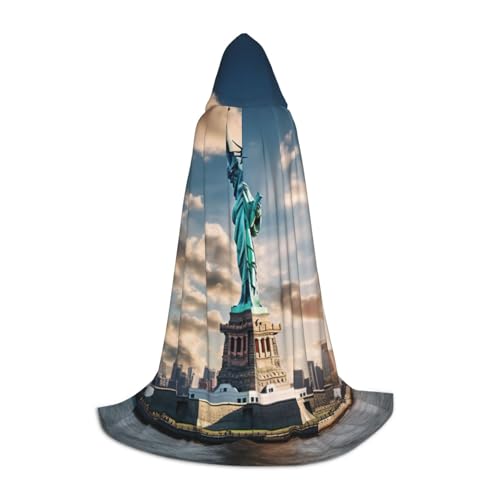 NImongt Freiheitsstatue in Nyc Druck, Teenager, Kinder und Erwachsene, Kapuzenumhang, Zauberer, Gothic, Karneval, Halloween, Cosplay von NImongt