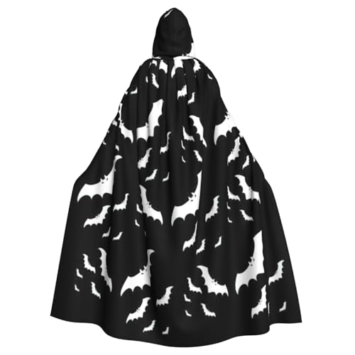 NImongt Halloween Fliegende Fledermäuse Druck Halloween Kapuze Bequemer Umhang Erwachsene volle Länge für Mittelalter Cosplay Kostüme NImongt Halloween Fliegende Fledermäuse Druck Halloween Kapuze Bequemer Umhang Erwachsene volle Länge für Mittelalter Cosplay Kostüme von NImongt