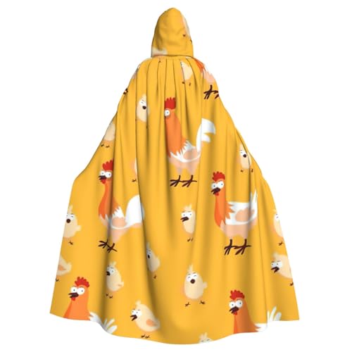 NImongt Halloween-Kapuzenumhang mit Huhn-Motiv, bequem, für Erwachsene, volle Länge, für mittelalterliche Cosplay-Kostüme NImongt Halloween-Kapuzenumhang mit Huhn-Motiv, bequem, für Erwachsene, volle Länge, für mittelalterliche Cosplay-Kostüme von NImongt