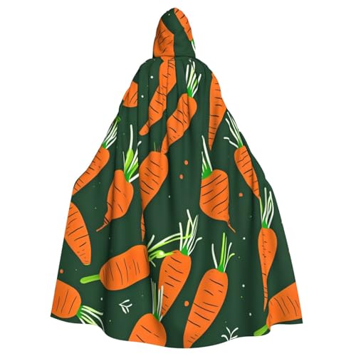 NImongt Halloween-Kapuzenumhang mit Karottenmuster, bequem, für Erwachsene, volle Länge, für mittelalterliche Cosplay-Kostüme NImongt Halloween-Kapuzenumhang mit Karottenmuster, bequem, für Erwachsene, volle Länge, für mittelalterliche Cosplay-Kostüme von NImongt