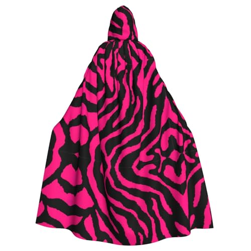NImongt Halloween-Kapuzenumhang mit Zebra-Tiger-Leoparden-Motiv, bequemer Umhang für Erwachsene, volle Länge, für mittelalterliche Cosplay-Kostüme von NImongt
