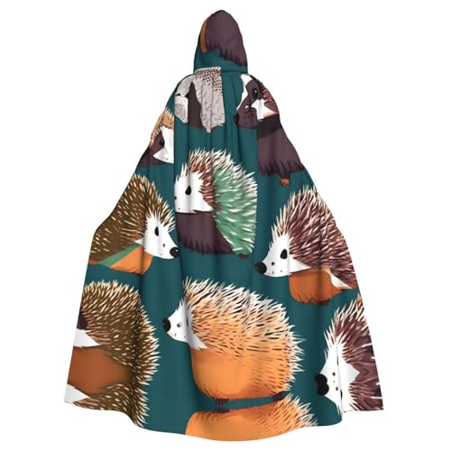 NImongt Halloween-Kapuzenumhang mit vielen Igeln, bequem, für Erwachsene, volle Länge, für mittelalterliche Cosplay-Kostüme NImongt Halloween-Kapuzenumhang mit vielen Igeln, bequem, für Erwachsene, volle Länge, für mittelalterliche Cosplay-Kostüme von NImongt