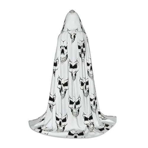 NImongt Halloween-Thema, einfarbiger Skelett-Kopf-Druck, Teenager, Kinder und Erwachsene, Kapuzenumhang, Zauberer, Gothic, Karneval, Halloween, Cosplay NImongt Halloween-Thema, einfarbiger Skelett-Kopf-Druck, Teenager, Kinder und Erwachsene, Kapuzenumhang, Zauberer, Gothic, Karneval, Halloween, Cosplay von NImongt