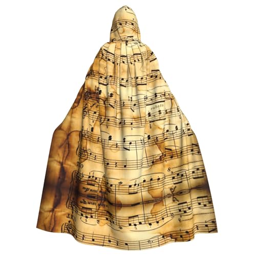 NImongt Halloween-Umhang mit Musiknoten-Druck, bequem, für Erwachsene, volle Länge, für mittelalterliche Cosplay-Kostüme NImongt Halloween-Umhang mit Musiknoten-Druck, bequem, für Erwachsene, volle Länge, für mittelalterliche Cosplay-Kostüme von NImongt