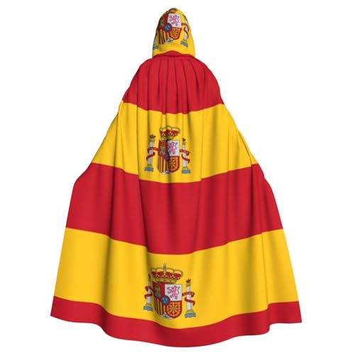 NImongt Halloween-Umhang mit spanischer Flagge, bequem, für Erwachsene, volle Länge, für mittelalterliche Cosplay-Kostüme NImongt Halloween-Umhang mit spanischer Flagge, bequem, für Erwachsene, volle Länge, für mittelalterliche Cosplay-Kostüme von NImongt
