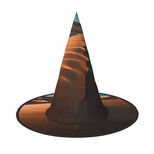 NImongt Hexenhut mit Sanddünen-Druck, Unisex, Halloween, für Teenager, Partys, Karneval und Cosplay-Kostüm NImongt Hexenhut mit Sanddünen-Druck, Unisex, Halloween, für Teenager, Partys, Karneval und Cosplay-Kostüm von NImongt