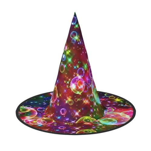 NImongt Hexenhut mit bunten Regenbogen-Sternen, Unisex, für Teenager, Partys, Karneval und Cosplay-Kostüm NImongt Hexenhut mit bunten Regenbogen-Sternen, Unisex, für Teenager, Partys, Karneval und Cosplay-Kostüm von NImongt