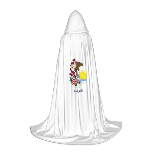 NImongt Illinois State Flag Print Teens Kids And Adults Hooded Cloak Wizard Gothic Robe Carnival Halloween Cosplay NImongt Illinois State Flag Print Teens Kids And Adults Hooded Cloak Wizard Gothic Robe Carnival Halloween Cosplay von NImongt