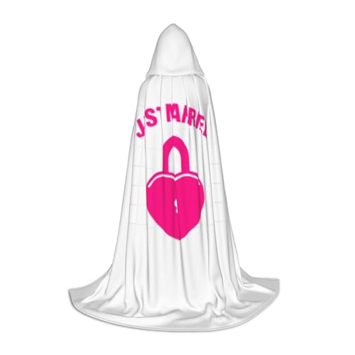 NImongt Just Married-Aufdruck, Teenager, Kinder und Erwachsene, Kapuzenumhang, Zauberer, Gothic, Robe, Karneval, Halloween, Cosplay von NImongt