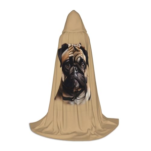 NImongt Kapuzenumhang mit Mops-Motiv, für Teenager und Erwachsene, Zauberer, Gothic, Karneval, Halloween, Cosplay NImongt Kapuzenumhang mit Mops-Motiv, für Teenager und Erwachsene, Zauberer, Gothic, Karneval, Halloween, Cosplay von NImongt