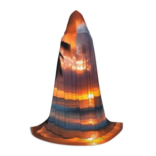 NImongt Kapuzenumhang mit Sonnenuntergang und Strandaufdruck, für Teenager und Erwachsene, Zauberer, Gothic, Karneval, Halloween, Cosplay NImongt Kapuzenumhang mit Sonnenuntergang und Strandaufdruck, für Teenager und Erwachsene, Zauberer, Gothic, Karneval, Halloween, Cosplay von NImongt